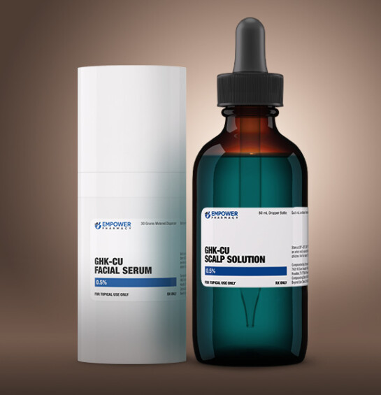 GHK-cu facial serum and GHK-cu scalp solution